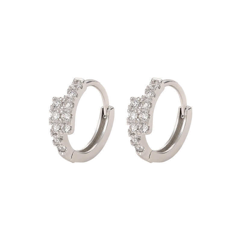 Small Diamond Ear Clip Female Light Luxury Minority Commuting Fashion Earrings Christmas Gift Wedding Jewelry