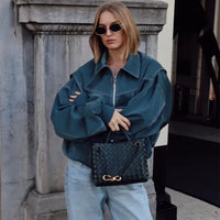 Loose Lapel Zip-up Jacket