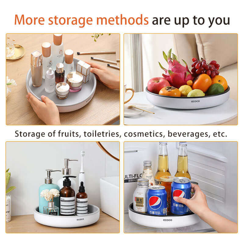 360° Kitchen Spin: Non-Slip Spice & Pantry Organizer (Rotating Shelf)
