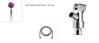 Water Saving Shower Head with 360-Degree Rotation - Pressurized, Built-in Turbofan, Detachable