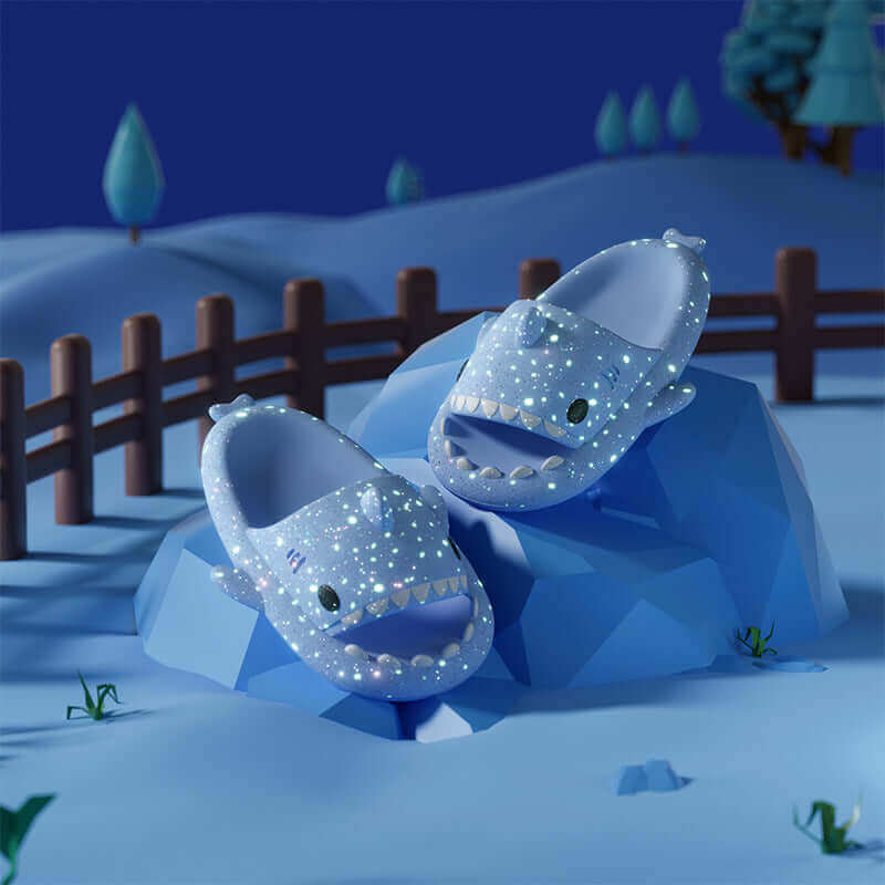 Glowing Shark Flip-Flops: Illuminate Your Bathroom with Fun and Safety