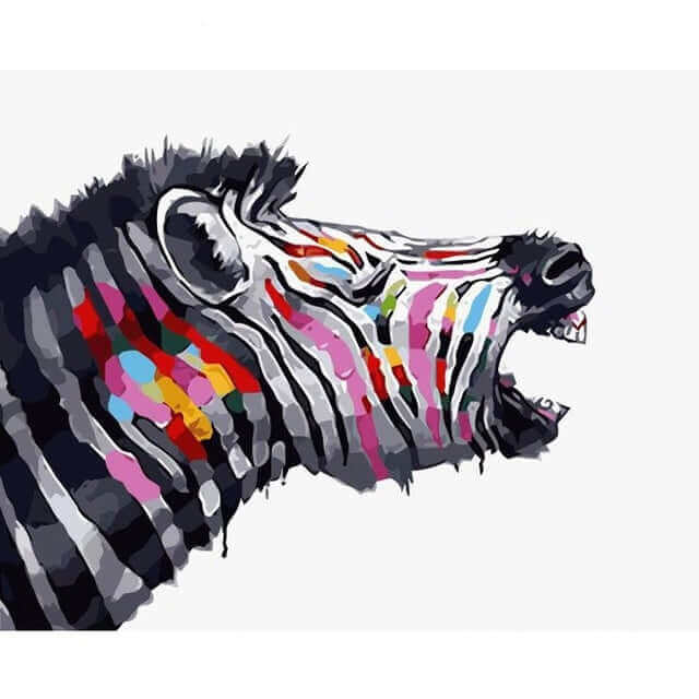 Oil Painting By Numbers Animal On Canvas With Frame
