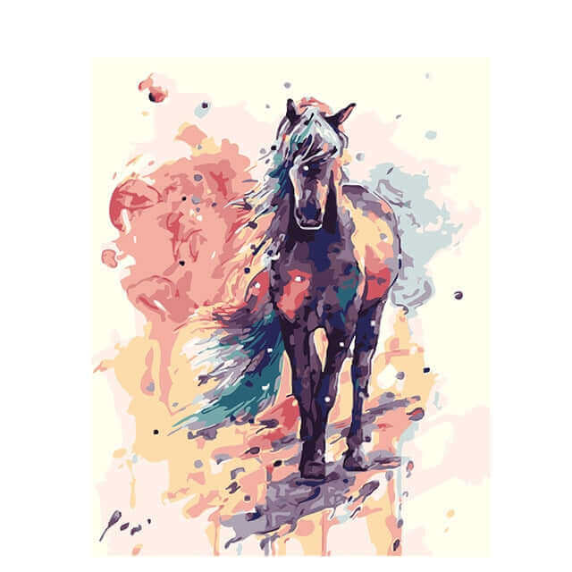 Oil Painting By Numbers Animal On Canvas With Frame