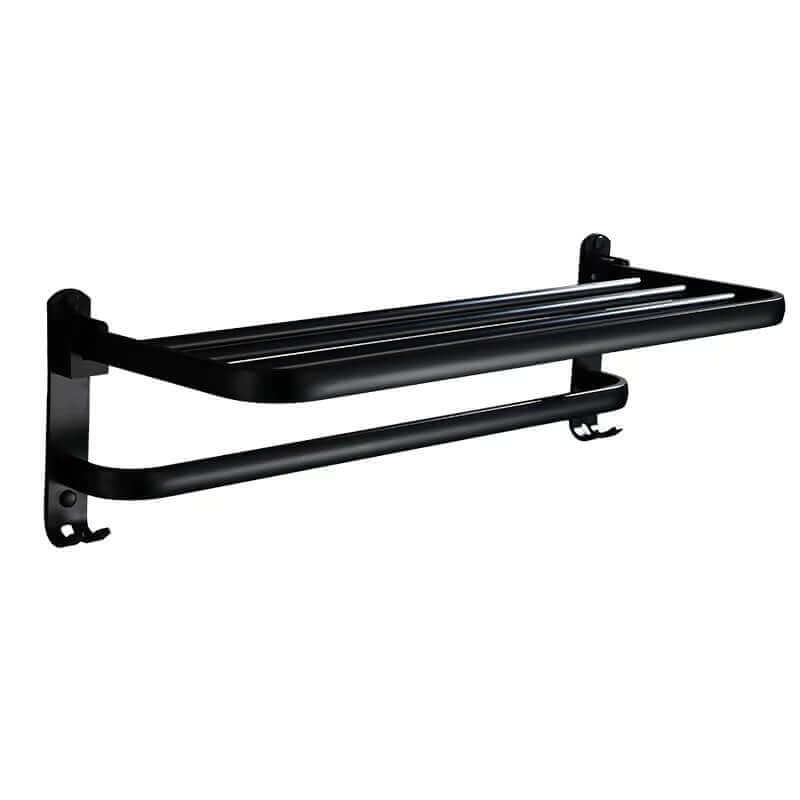 Double-Layer Folding Towel Rack: Sleek Organization for Your Bathroom