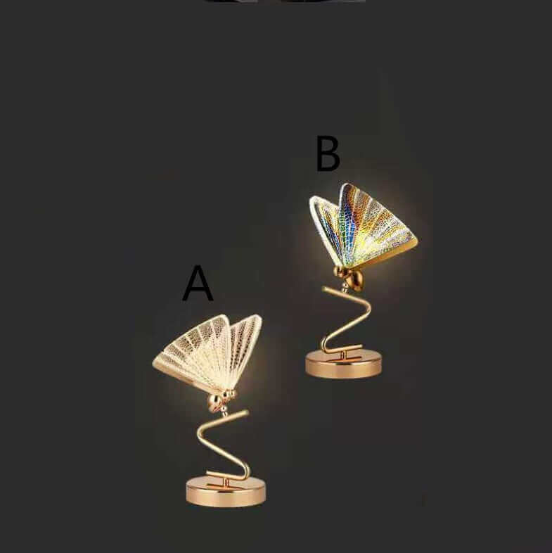 Butterfly Lamp Chandelier with aluminum and acrylic materials offering three light colors for living room, bedroom, and indoor decor.