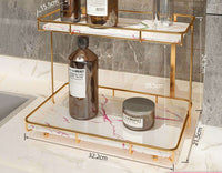 Elevate Your Organization with the Stylish and Versatile 2-Tier Light Luxury Shelf