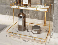 Elevate Your Organization with the Stylish and Versatile 2-Tier Light Luxury Shelf