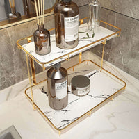 Elevate Your Organization with the Stylish and Versatile 2-Tier Light Luxury Shelf