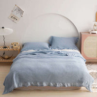 Waffle Plaid Blankets for Bed Sofa Throws Cotton Yarn Towel Blanket for Kids Adult Summer Air Conditioning Quilt Bedspread