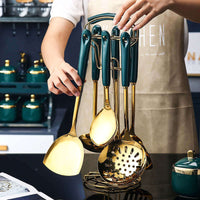 Edelstahl Silikon Löffel Set 7 tlg