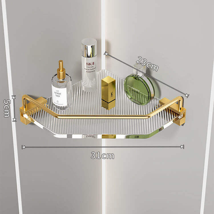 Sleek and modern bathroom storage shelf with 3 tiers
