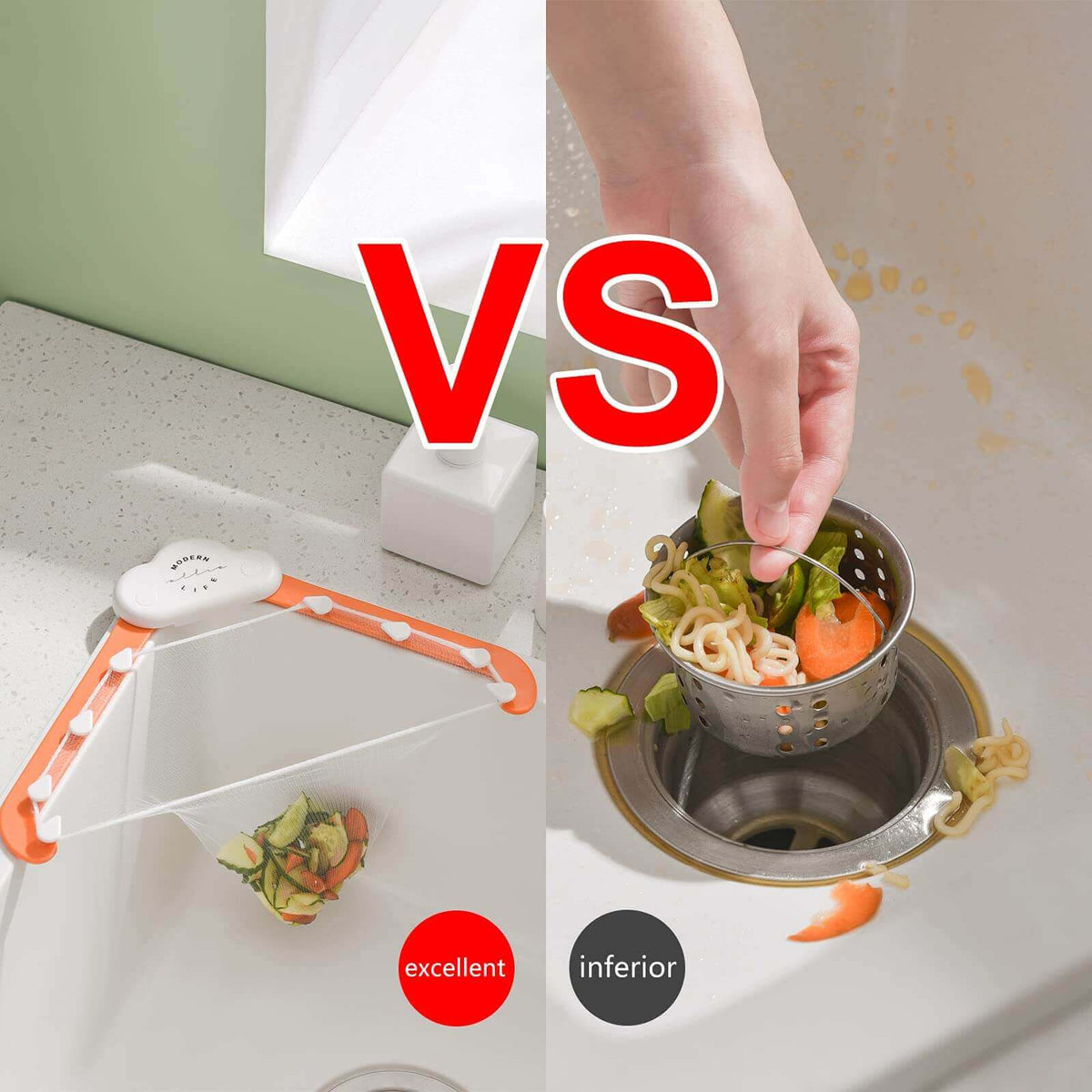 Triangular Cloud Sink Drain Rack