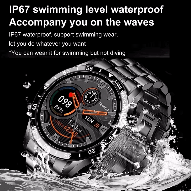 Multifunctional Smart Watch  Bluetooth Call  Pedometer Blood Pressure And Heart Rate Detection Waterproof Watch