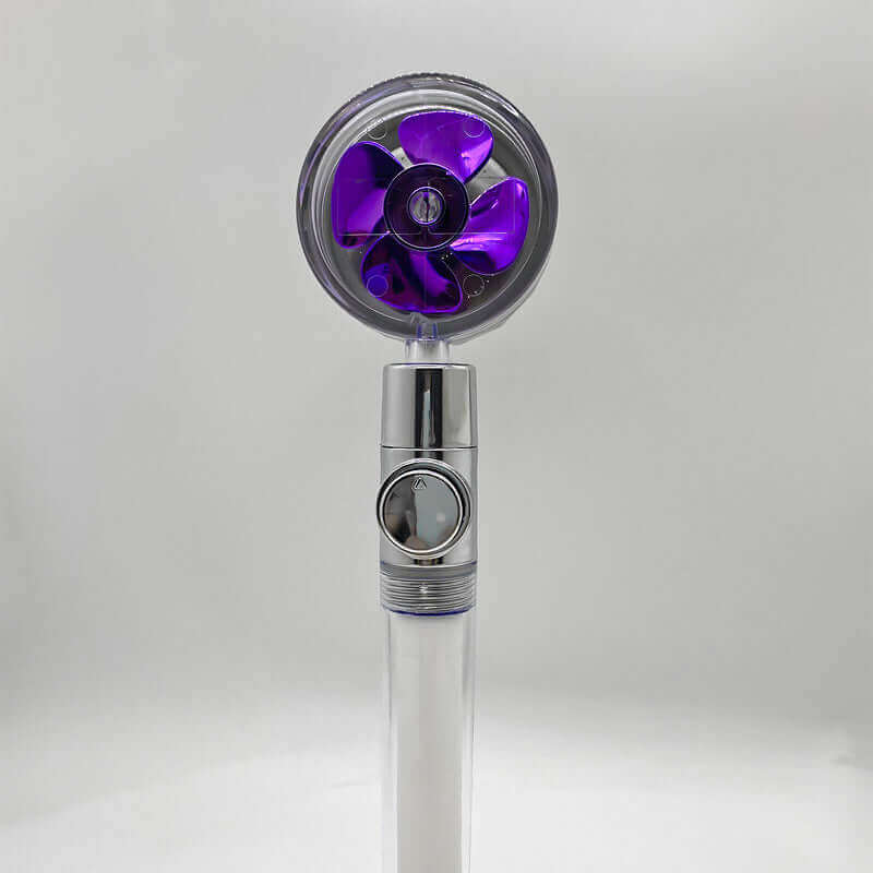 Water Saving Shower Head with 360-Degree Rotation - Pressurized, Built-in Turbofan, Detachable