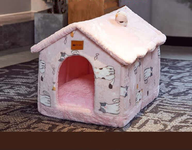 Foldable Self-Warming Pet Nest for Cats and Dogs
