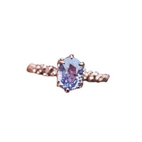 Rhinestone Rose Gold Egg-shaped Princess Ring