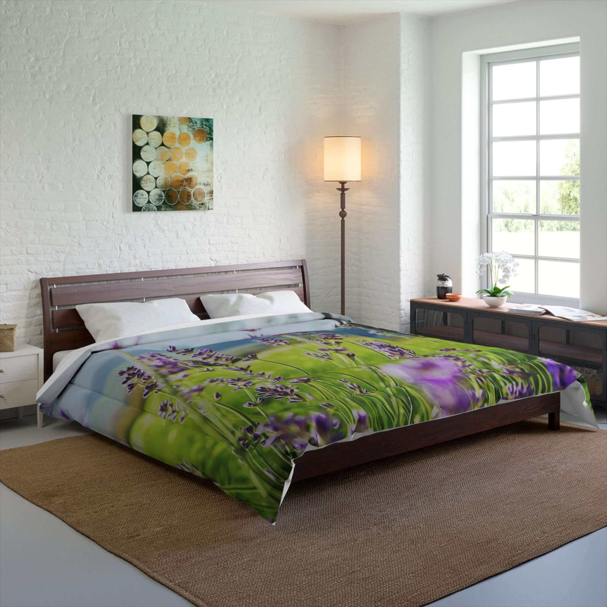 Floral Greenery Comforter