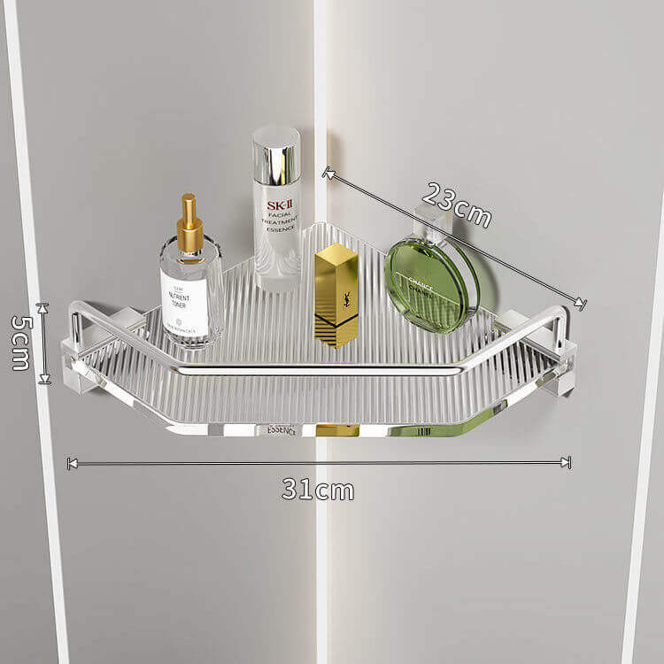 Sleek and modern bathroom storage shelf with 3 tiers