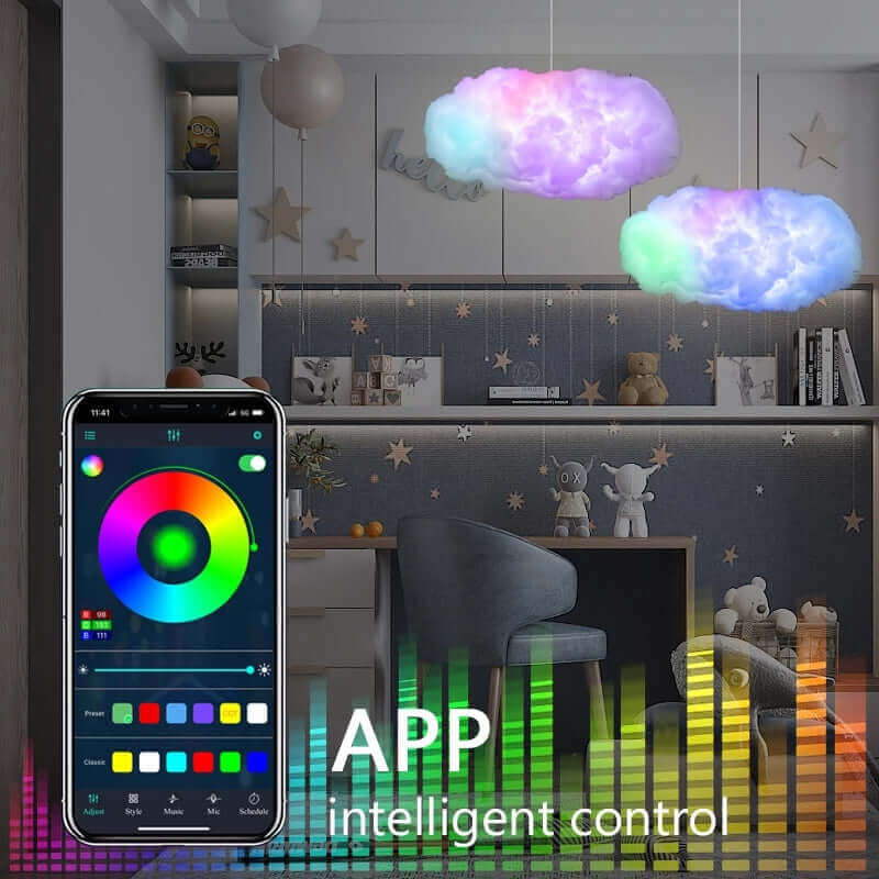 Ambient Lightning Clouds: Music Sync LED Cloud Lamp