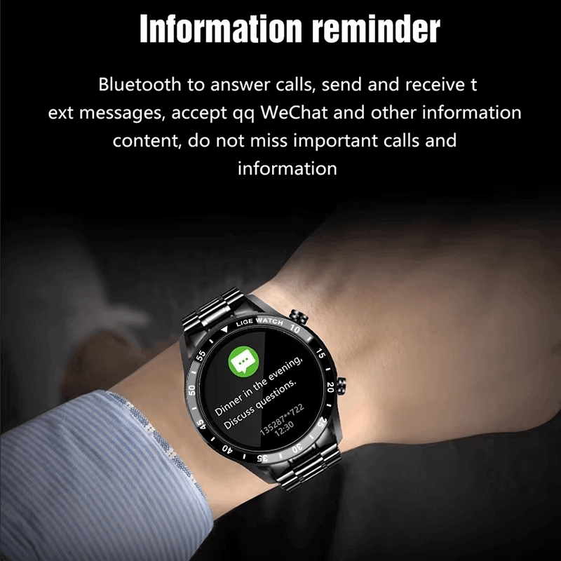 Multifunctional Smart Watch  Bluetooth Call  Pedometer Blood Pressure And Heart Rate Detection Waterproof Watch