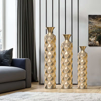 High pressure metal center vase Gold