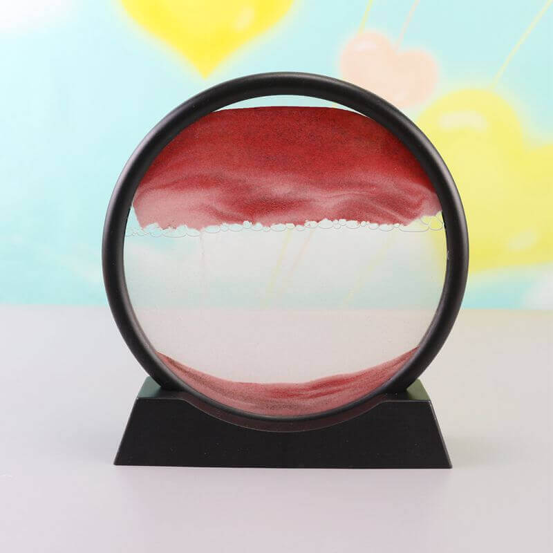 3D Dynamic Quicksand Art Orb - Mesmerizing Motion in Glass