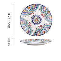 Underglaze Ceramic Tableware Bohemian Household Dishes