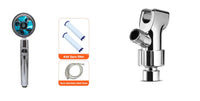 Water Saving Shower Head with 360-Degree Rotation - Pressurized, Built-in Turbofan, Detachable