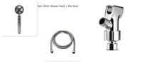 Water Saving Shower Head with 360-Degree Rotation - Pressurized, Built-in Turbofan, Detachable