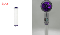 Water Saving Shower Head with 360-Degree Rotation - Pressurized, Built-in Turbofan, Detachable