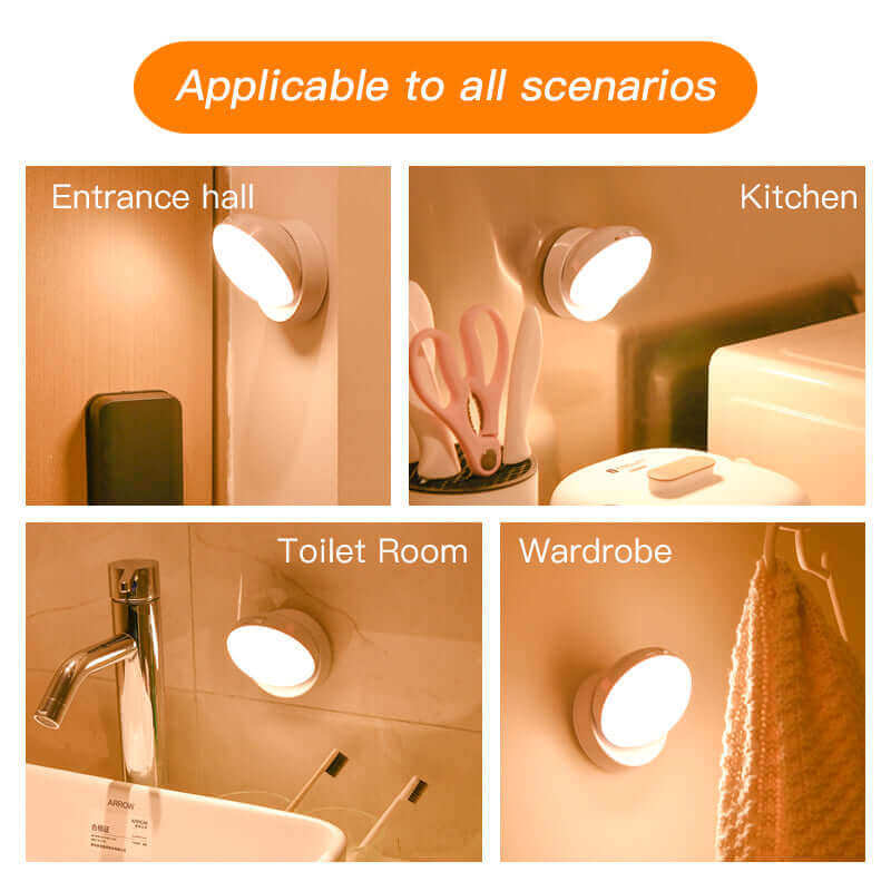 Rotating Human Body Sensor Light for Wardrobe