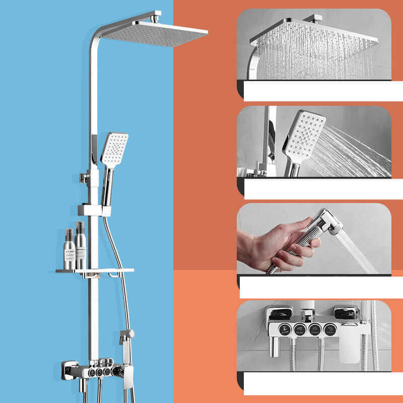 Gold Chromed Shower System with Bidet Spray: Elevate Your Shower Routine