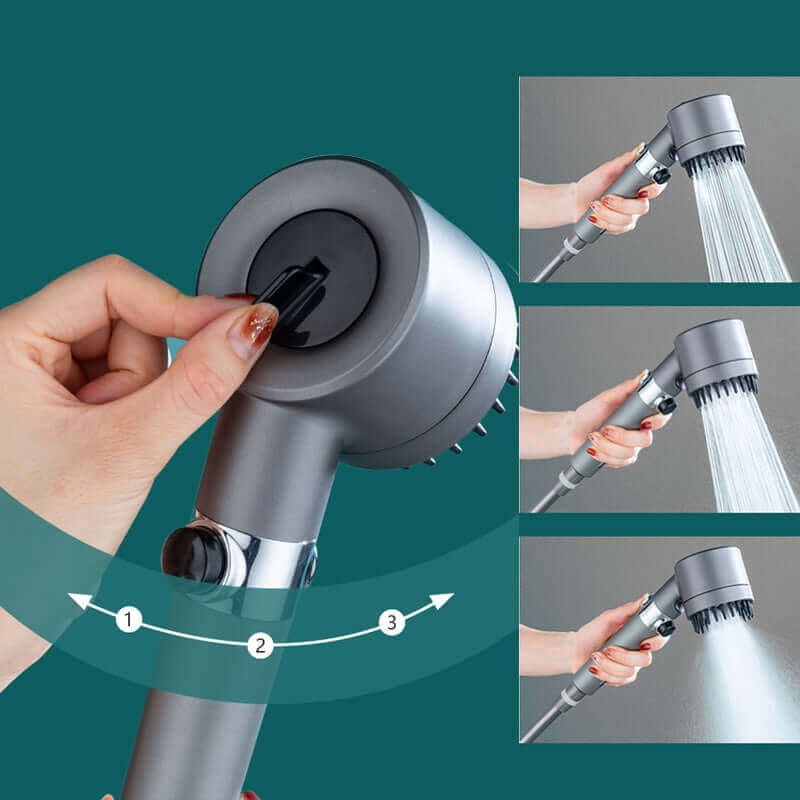 4-in-1 shower head with filter for USA, massage, high pressure, chlorine removal