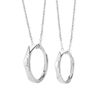 Creative Couple Necklace Sterling Silver Diamond Clavicle Chain