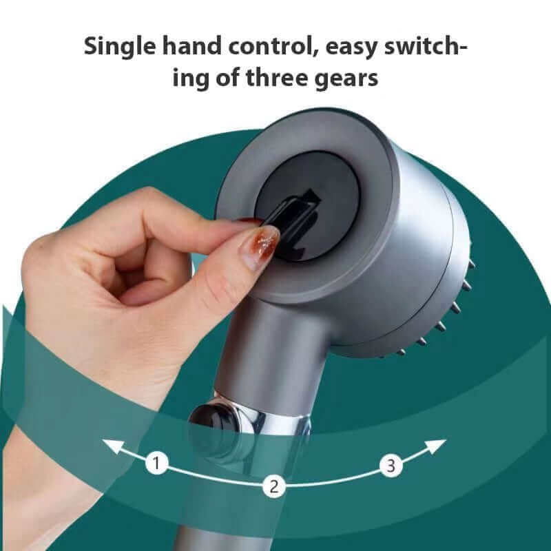 4-in-1 shower head with filter for USA, massage, high pressure, chlorine removal
