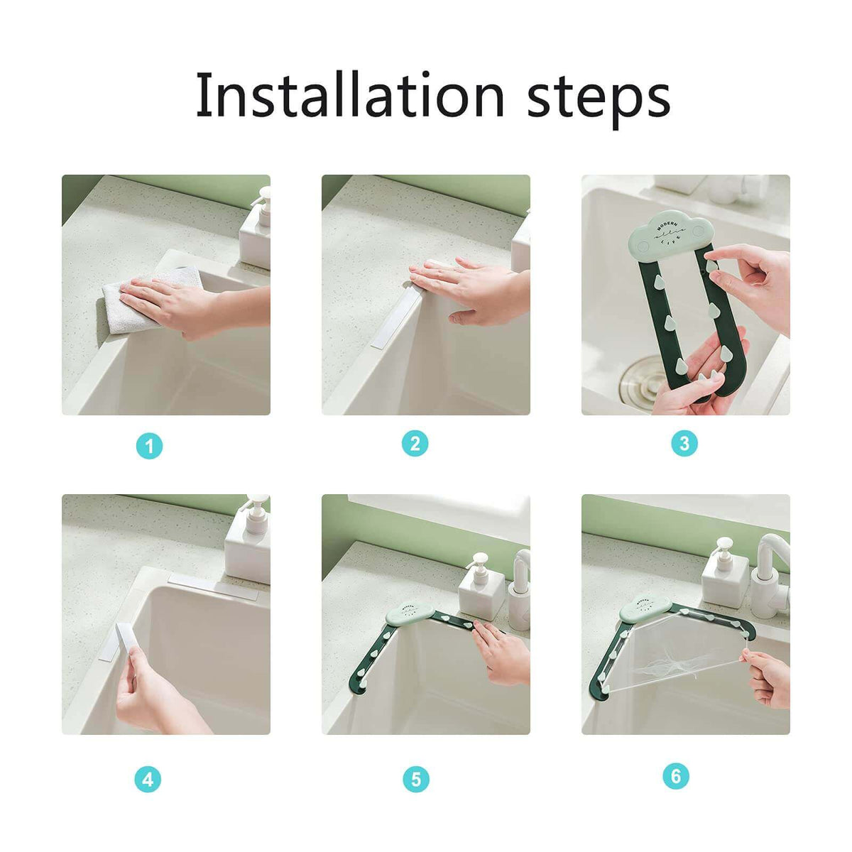 Triangular Cloud Sink Drain Rack