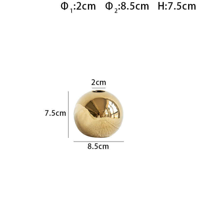Gold Plated Ceramic Vase