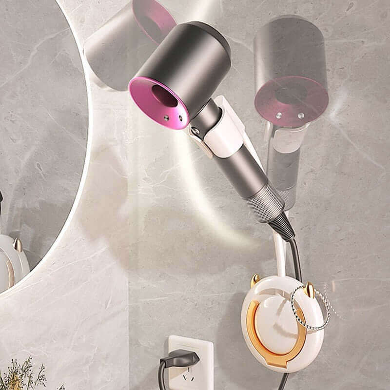 Declutter Your Bathroom: Hair Dryer Shelf Wall Hanging Organizer
