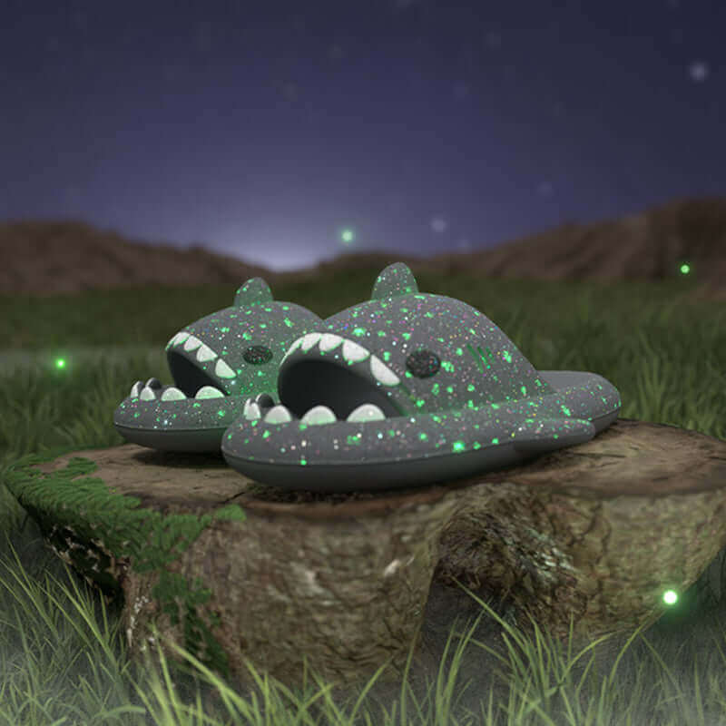 Glowing Shark Flip-Flops: Illuminate Your Bathroom with Fun and Safety