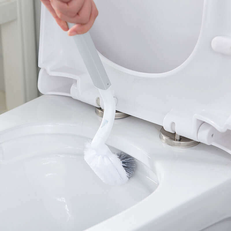 White creative toilet brush trash cans garbage bag set with integrated tissue box