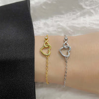 Heart-shape Bracelet Fashion Jewelry Versatile Love Bracelet Gift For Girlfriend Valentine's Day