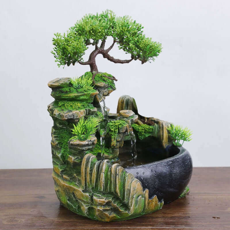 Indoor Tabletop Waterfall Fountain: Tranquil Sounds for Home & Mind