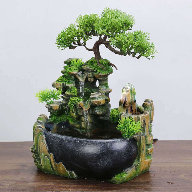 Indoor Tabletop Waterfall Fountain: Tranquil Sounds for Home & Mind