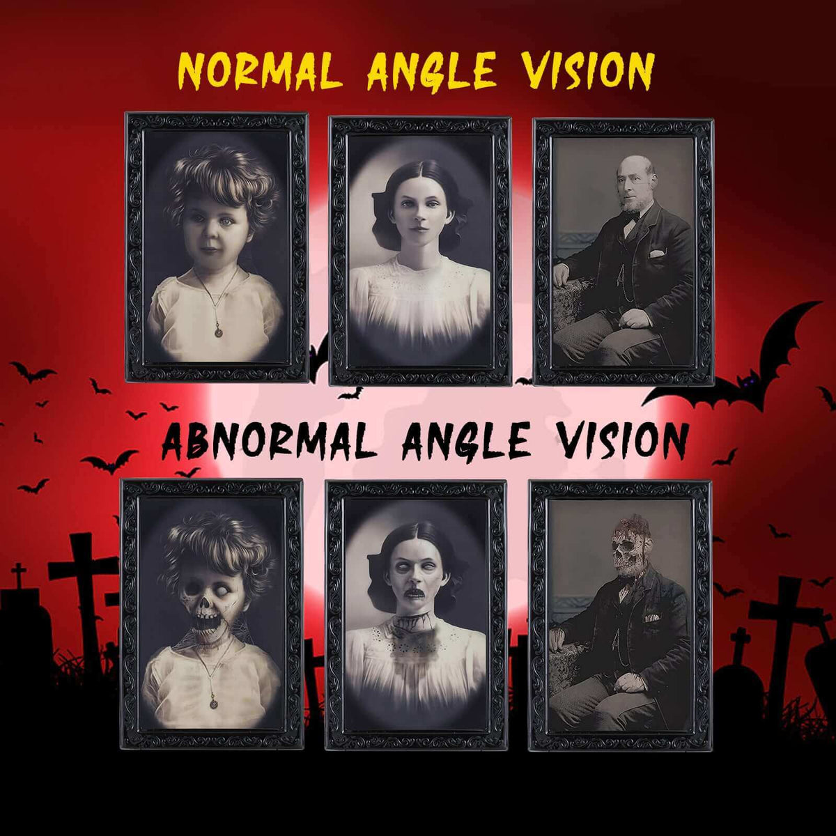 Halloween Deco  3D Face Moving Horror Portrait