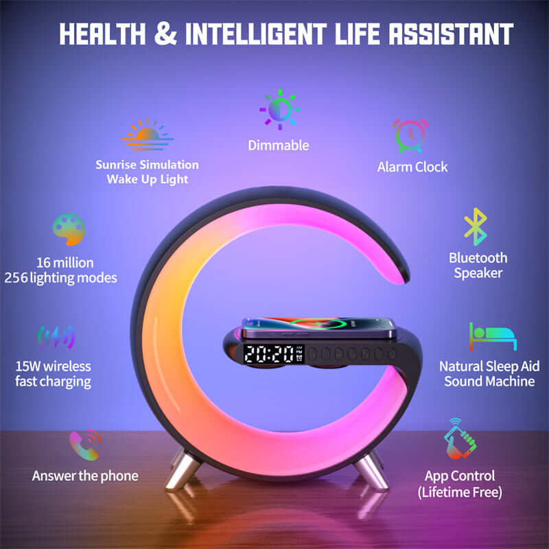 Intelligent LED Lamp Bluetooth Speake Wireless Charger