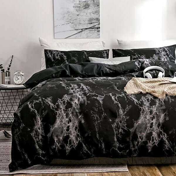 Comfortable Marble Pattern Printed Duvet Cover