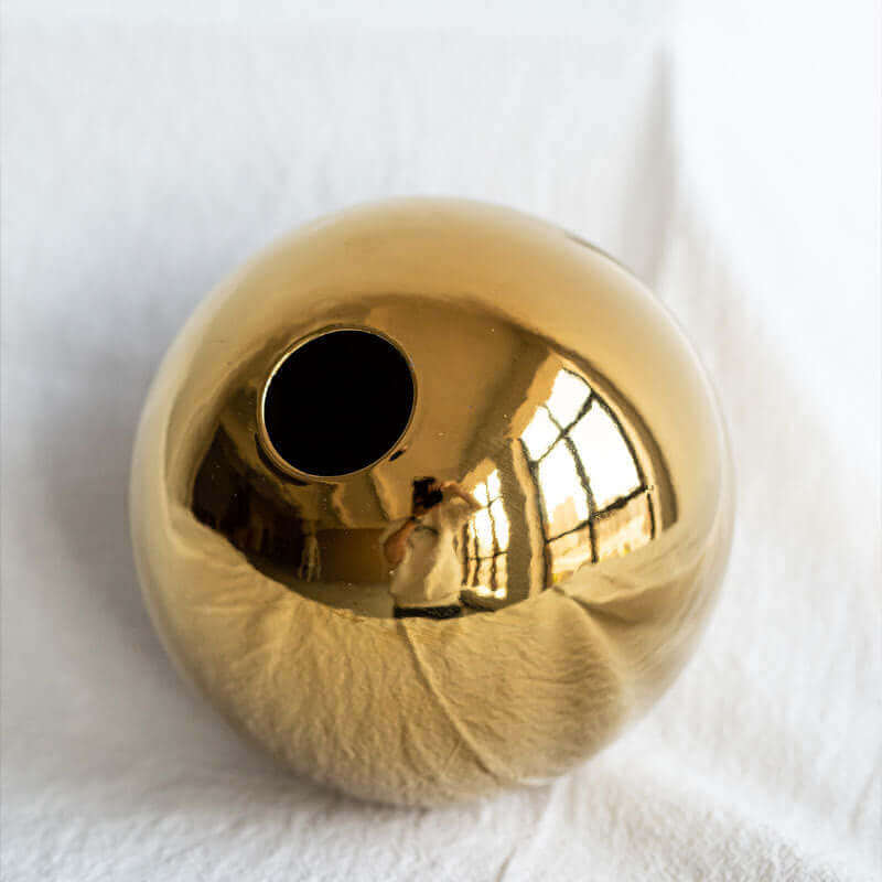 Gold Plated Ceramic Vase