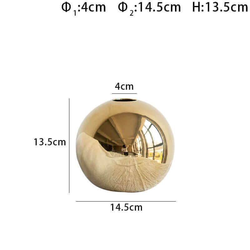 Gold Plated Ceramic Vase