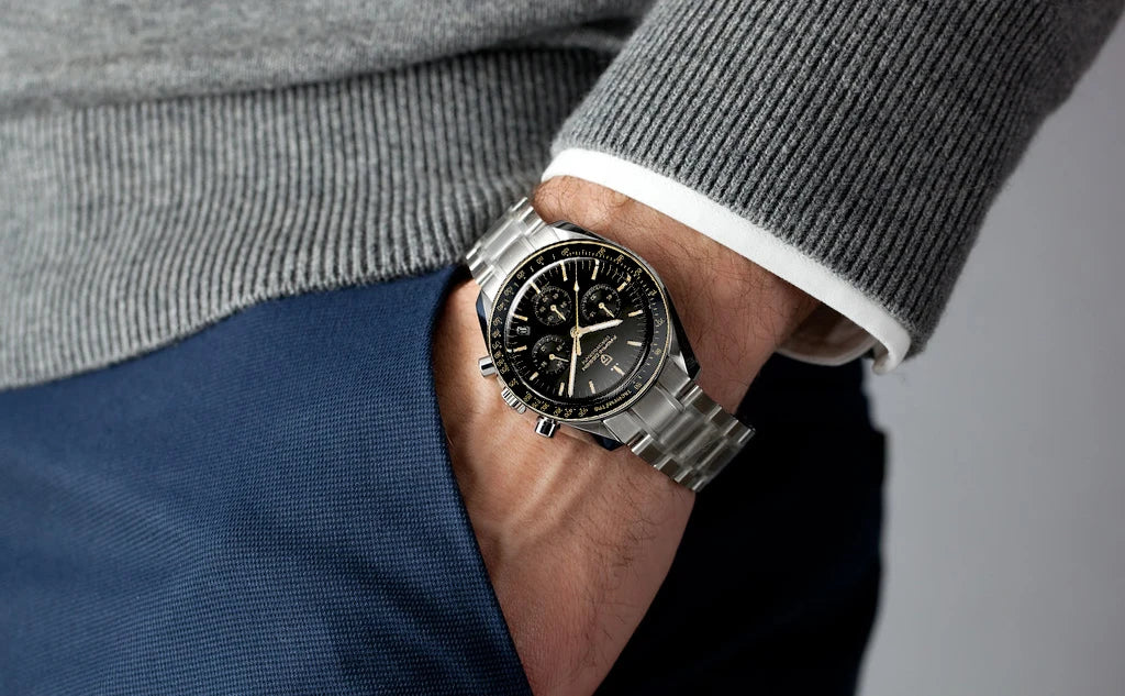 Auto Date Speed Chronograph AR Sapphire Mirror Wrist watch