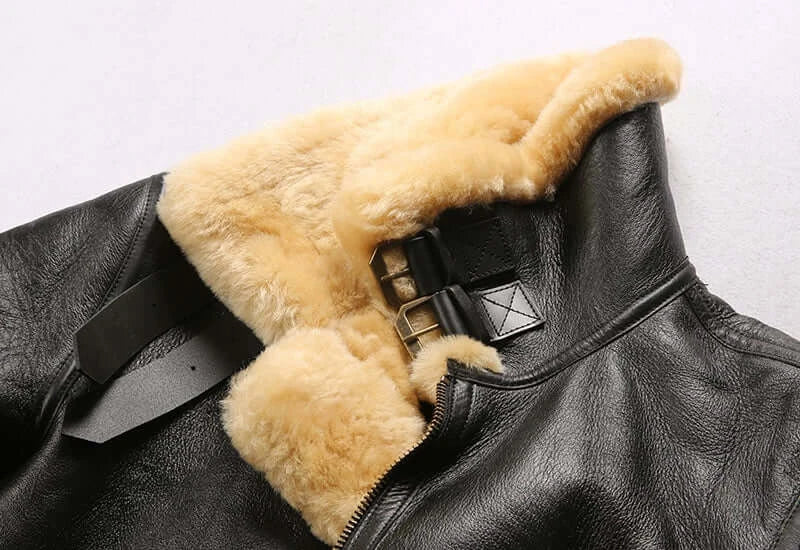 Conquer Winter in Style: B31850 Men's Shearling Bomber Jacket